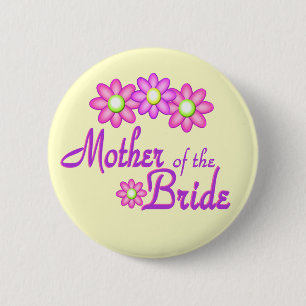 Moeder van de Bride Ronde Button 5,7 Cm