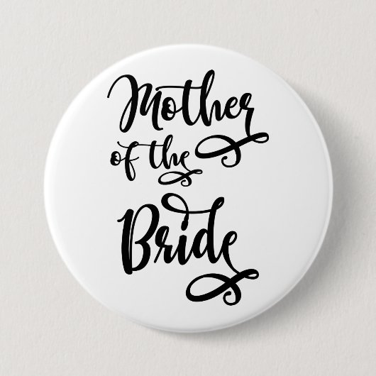Moeder van de Bride Ronde Button 7,6 Cm (Voorkant)
