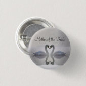 Moeder van de Bride ~ Swans in Love Button (Voorkant /achterkant)