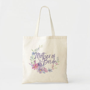 Moeder van de Bride Waterverf Peonies WREATH Tote Bag