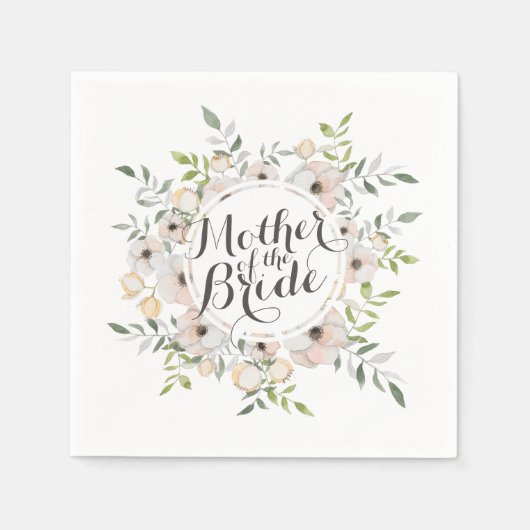 Moeder van de Bride Waterverf Sketch | Napkin Servet (Voorkant)