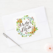 Moeder van de Bride Waterverf Weddin Sticker Seal (Envelop)