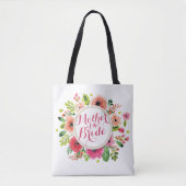 Moeder van de Bride Waterverf Wedding Canvas tas (Voorkant)