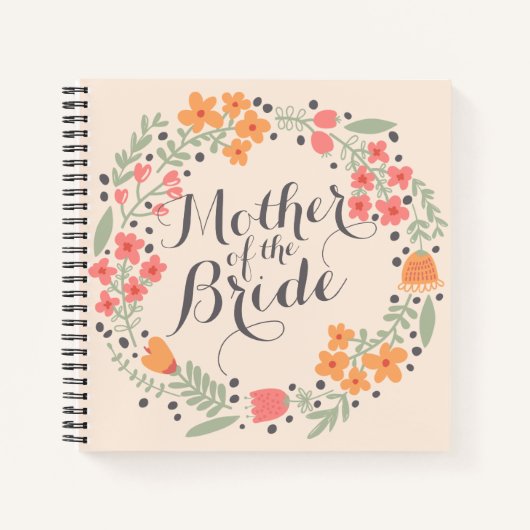 Moeder van de Bride Waterverf Wedding Guestbook Notitieboek (Voorkant)