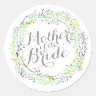 Moeder van de Bride Waterverf Wedding Sticker