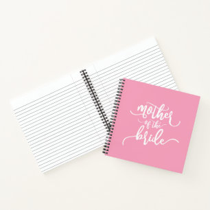 Moeder van de Bride Wedding Calligrafie Laptop Notitieboek