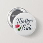 Moeder van de Bride Wedding Calligraphy Pin Button (Voorkant /achterkant)