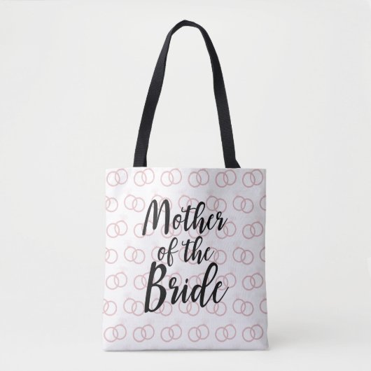 Moeder van de Bride Wedding Ring Pattern Canvas ta Draagtas (Voorkant)