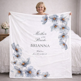 Moeder van de bruid Anemone bloemen bruiloftsgesch Fleece Deken