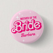 Moeder van de bruid Bachelorette Barb Ronde Button 3,2 Cm (Voorkant)