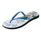 Moeder van de bruid - bloemen teenslippers (Schuin)