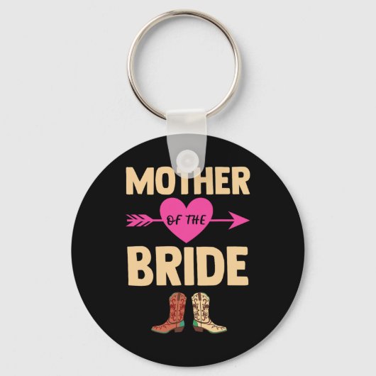 Moeder van de bruid bruiloft Bachelorette Cowboy B Sleutelhanger (Voorkant)