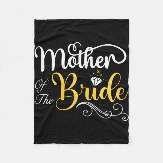 Moeder van de bruid bruiloft douche fleece deken (Voorkant)