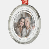 Moeder van de bruid bruiloft foto Keepsake Metalen Ornament (Links)