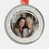 Moeder van de bruid bruiloft foto Keepsake Metalen Ornament (Voorkant)