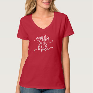 Moeder van de bruid bruiloft kalligrafie T-shirt