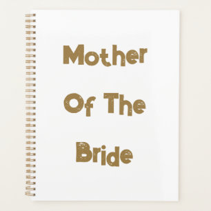 Moeder van de bruid Bruiloften Goud Wit Gift Favor Planner