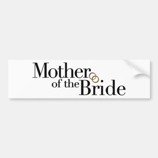 Moeder van de bruid bumpersticker (Voorkant)