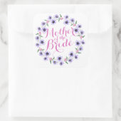 Moeder van de bruid Floral Wedding Sticker (Tas)