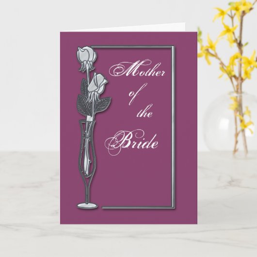 Moeder van de bruid Gefeliciteerd Kaart (Gele Bloem)