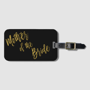 Moeder van de bruid Gold Folie Bagagetas Label Bagagelabel