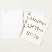 Moeder van de bruid Goud Wit huwelijkscadeau gunst Planner (Display)