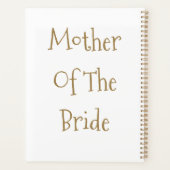Moeder van de Bruid Goud Witte Huwelijksgunst Cade Planner (Achterkant)