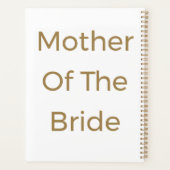 Moeder van de Bruid Goud Witte Huwelijksgunst Planner (Achterkant)