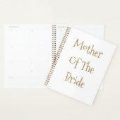 Moeder van de Bruid Goud Witte Trouwgunst Cadeau Planner (Display)