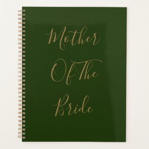 Moeder van de bruid Gouden Groene Bruiloften Gift Planner
