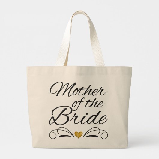Moeder van de bruid - hart van de goudCanvas tas (Achterkant)