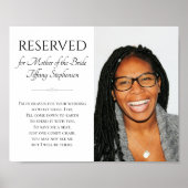 Moeder van de bruid in hemel foto herdenking bruil poster (Voorkant)