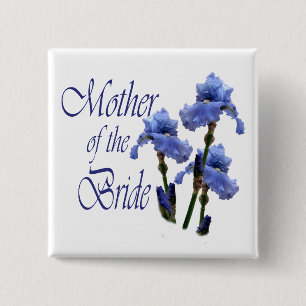 Moeder van de bruid / Iris Vierkante Button 5,1 Cm