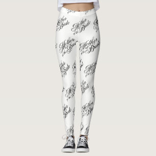 Moeder van de bruid Leggings - Zwart op Wit
