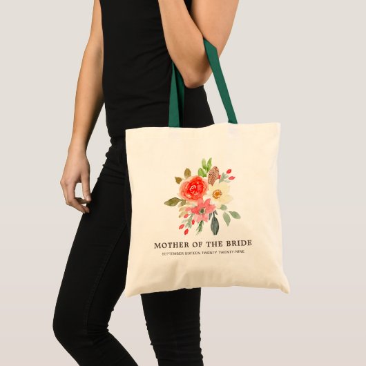 Moeder van de bruid Lentebloemen Roze Rood Wit Tote Bag (Voorkant (product))