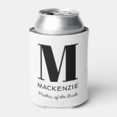 Moeder van de bruid Monogram Naam Blikjeskoeler (Blikje Voorkant)