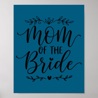 Moeder van de bruid overeenkomende familie bruid m poster
