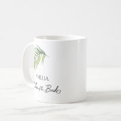 Moeder van de bruid Palm Leaf Ouder Bruiloft Koffiemok (Voorkant links)