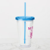 Moeder van de bruid Pink Custom Bridal Party Acryl Drinkbeker (Rechts)