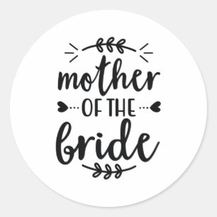 Moeder van de bruid ronde sticker