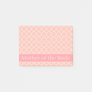 Moeder van de Bruid Roze en Wit Post-it® Notes