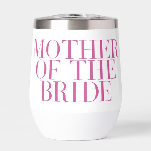 Moeder van de bruid Roze Modern Elegant Custom (Voorkant)