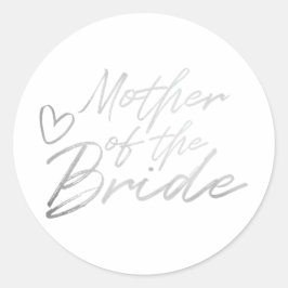 Moeder van de bruid - Silver faux folie sticker