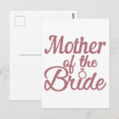 Moeder van de bruid Trouwen Familie Matching Briefkaart (Voorkant / Achterkant)