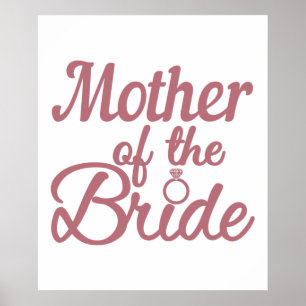 Moeder Van De Bruid Trouwen Familie Matching Poster