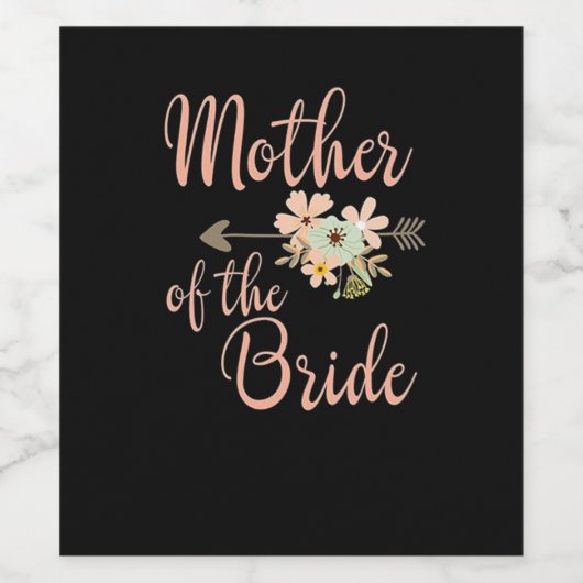 Moeder van de bruid wijn etiket (Enkel label)