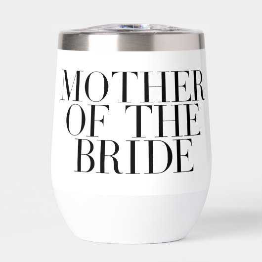 Moeder van de bruid Zwart Modern Elegant Custom (Voorkant)