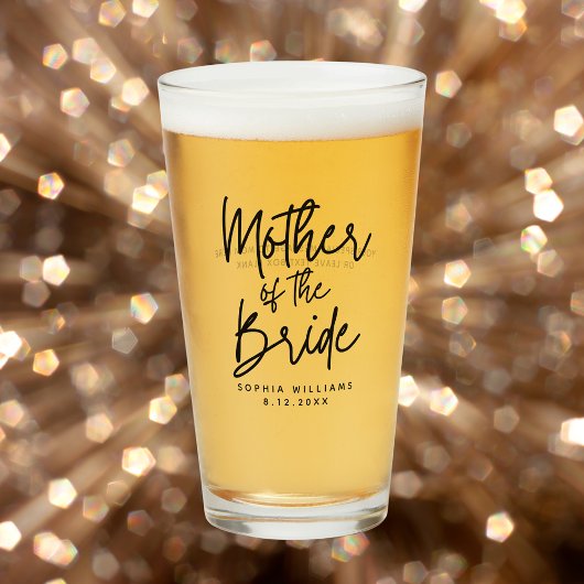 Moeder van de bruidduwweddenschap glas