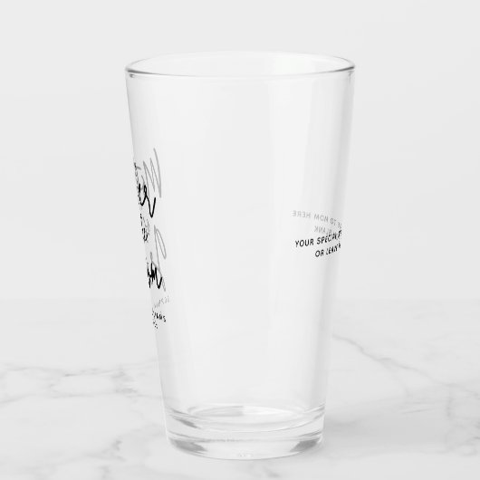 Moeder van de bruidegom aangepaste bruiloft glas (Links)