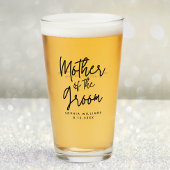 Moeder van de bruidegom aangepaste bruiloft glas